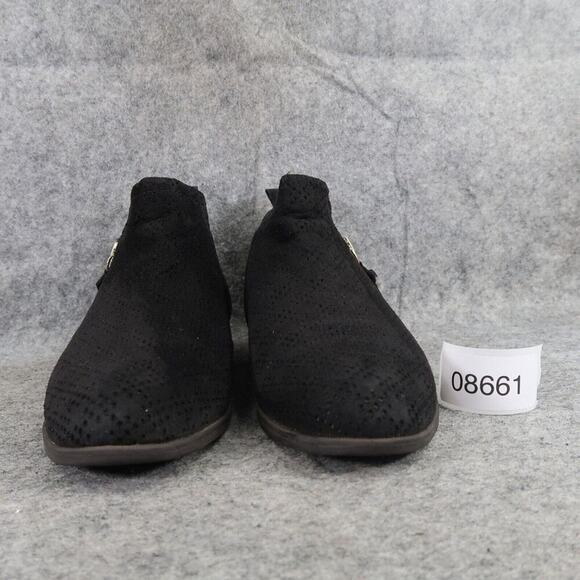 Dr Scholls Shoes Womens 6 Bootie Fashion Casual Comfort Black Zip Fabric Classic - Picture 3 of 14